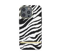 Coque pour iPhone 13 Pro Imprimée Zèbre Revêtement Antibactérien, Blanc / Noir