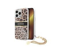Guess GUHCP13LKBSLEO Coque de Protection pour iPhone 13 Pro / 13 6,1" Chaîne dorée léopard