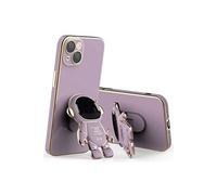 Coque pour iPhone 13 Pro Max avec Protection Objectif FONGWAN avec Support d'Astronaute - Violet