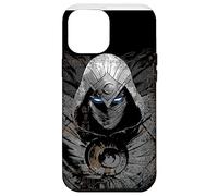 Coque pour iPhone 13 Pro Max Marvel Moon Knight Hiéroglyphes égyptiens aux yeux brillants Noir