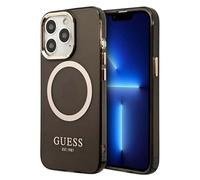 Coque Pour Iphone 13 Pro Max Série Gold Outline Compatible Magsafe Guess Noir
