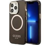 Coque pour iPhone 13 Pro Max Série Gold Outline Compatible MagSafe Guess Noir Noir G