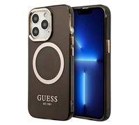 Coque pour iPhone 13 Pro Max Série Gold Outline Compatible MagSafe Noir