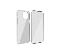 Coque iPhone 13 Pro Max Silicone Souple Film Verre Trempé 9H Transparent
