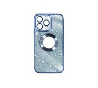 Coque pour iPhone 13 Pro Paillette Amovible Silicone Série Protecam Spark Bleu