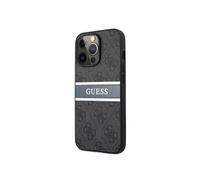 Guess 4G Coque imprimée à rayures pour iPhone 13 Pro (Gris)