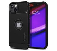 Coque pour iPhone 13 - Spigen - Rugged Armor - Noir - Antidérapante - Souple