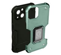 Coque pour iPhone 14 Antichoc Hybride avec Anneau Support Magnétique Vert