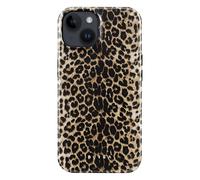Coque pour iPhone 14 Antichoc Léopard Élégant Bords Surélevés Noir