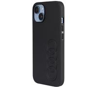 Coque Pour IPhone 14 Audi Série TT Noir En Cuir Synthétique Avec Logo