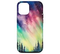 Coque pour iPhone 14 Aurore boréale - Paysage d'hiver esthétique