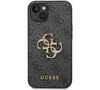 Coque pour iPhone 14 avec Monogramme et Logo 4G en Métal Guess Gris foncé Gris foncé G