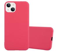 Coque pour Apple iPhone 14 en CANDY ROUGE Housse de protection Étui en silicone TPU flexible