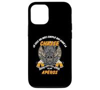 Coque pour iPhone 14 Chasse Au Sanglier et Apéros Cadeau Pour Chasseur