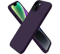 Coque pour iPhone 14, Coque en Silicone Liquide (pour iPhone 14)(6,1""), ?tui iPhone 14 Fine, Housse iPhone 14 Antichoc - Violet Fonc¿¿