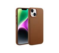 Accezz Coque arrière en cuir avec MagSafe pour iPhone 14 - Sienna Brown
