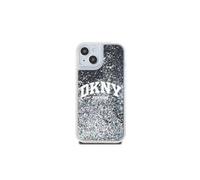 DKNY Coque iPhone 14 – Edition Liquid Glitter Arch, Flexible, Ultra-Chic Noir
