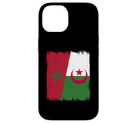 Coque pour iPhone 14 Maroc Algérie Demi drapeau marocain racines algériennes