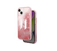 Coque pour iPhone 14 Glitter KL Paillettes flottantes Rose
