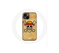 Coque - Maniacase - Iphone 14 - One Piece Manga Tete de Mort - Souple - Noir