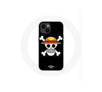 Coque pour Iphone 14 One Piece Manga Tete de Mort Fond Noir