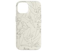 Coque pour iPhone 14 Papier à croquis Disney Peter Pan Fée Clochette Blanc