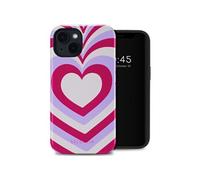 Selencia Coque arrière Vivid avec MagSafe pour Apple iPhone 14 - Double Hearts Rubine Red Lilac