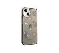 CG MOBILE Coque Guess Rigide translucide avec pivoines Brillantes pour Apple iPhone 14 Plus Couleur Noire
