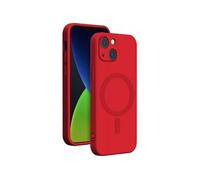 Coque pour iPhone 14 Plus Compatible MagSafe en Silicone Rouge