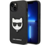 Coque pour iPhone 14 Plus / iPhone 15 Plus - Karl Lagerfeld Saffiano (KLHCP14MSAPCHCHK) - Tête de Choupette G