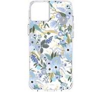 Coque pour iPhone 14 Plus MagSafe avec Motif Floral Garden Party Antibactérienne Rifle Paper Bleu Bleu G