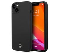 Coque Pour IPhone 14 Plus Mercedes Silicone Noir Étoile Logo