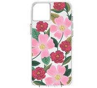 Coque pour iPhone 14 Plus Motif Floral Roseraie Détails Dorés Antimicrobienne Rifle Paper Rose