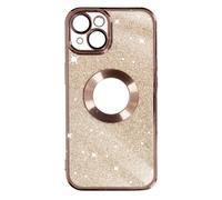 Coque pour iPhone 14 Plus Paillette Amovible Série Protecam Spark Rose champagne