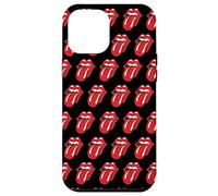 Coque pour iPhone 14 Plus Rolling Stones Classic Tongue Logo Repeat Noir