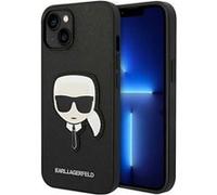Coque pour iPhone 14 Plus Saffiano Karl Head Patch Protection Antichoc Rigide Karl Lagerfeld Noir Noir G