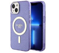 Coque pour iPhone 14 Plus Série Glitter Gold Compatible MagSafe Violet