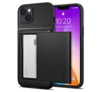 Coque pour iPhone 14 Plus - SPIGEN - Slim Armor CS - Noir - Protection double - Fente pour carte intégrée