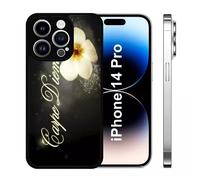 Coque Pour Iphone 14 Pro - Carpe Diem Fleur - Silicone - Noir