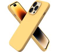 Coque pour iPhone 14 Pro, Coque en Silicone Liquide (pour iPhone 14 Pro)(6,1""), ?tui iPhone 14 Pro Fine, Housse iPhone 14 Pro Antichoc - Jaune