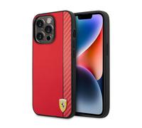 Étui en carbone Ferrari, rouge - iPhone 14 Pro