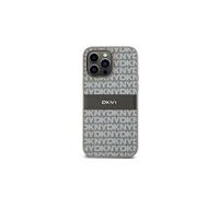 Coque pour iPhone 14 Pro Edition Repeat Pattern Tonal Stripe avec Logo Métallisé Beige