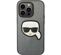 Coque pour iPhone 14 Pro Effet Cuir Karl Head 3D Protection Chic Karl Lagerfeld Argent Argent G