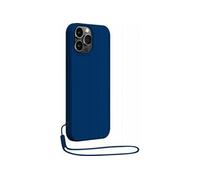 Bigben Connected – Coque pour iPhone 14 Pro – Silicone Strap avec dragonne assortie – Bleu marine