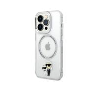 Coque pour iPhone 14 Pro Imprimé Karl et Choupette Compatible MagSafe Transparent