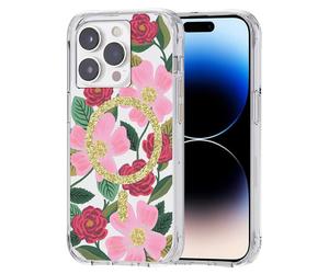 Coque pour iPhone 14 Pro MagSafe Imprimé Floral Rose Garden Rifle Paper Multicolore