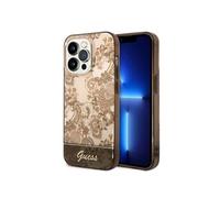 Coque rigide collection porcelaine pour iPhone 14 Pro - marron