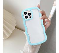 Coque pour iPhone 14 Pro Max 6.7 inch, Housse de Protection Wave Frame Etui Cristal Transparent Case Ultra L¿¿ger et Mince Antichoc TPU Bumper Cover R¿¿sistant Aux Rayures - Bleu