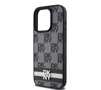 Coque pour iPhone 14 Pro Max Élégante avec Motifs à Carreaux et à Rayures Noir
