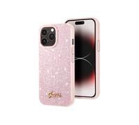 Coque pour iPhone 14 Pro Max Finition Monochrome Pailletée Rose